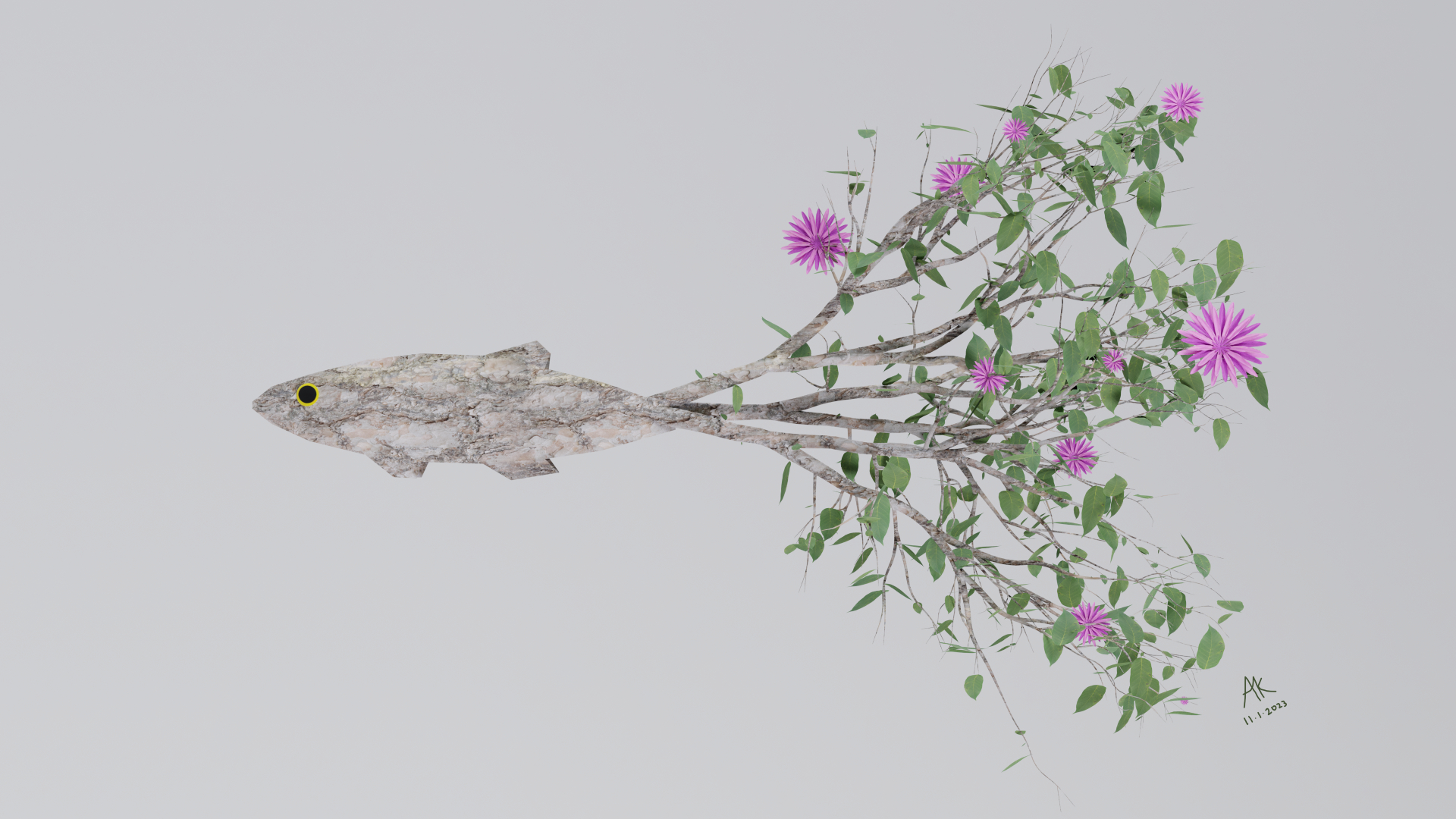 3D Model: Fish Tree 11