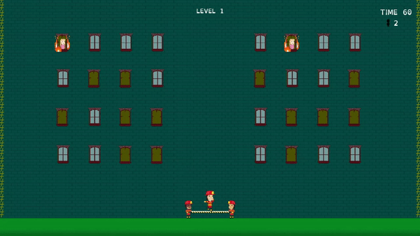 Animation showing five levels in Blazing Bounce